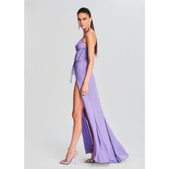 Retrofete LARISSA SILK CORSET DRESS lilac M - Picture 2 of 12